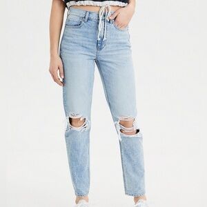 American Eagle Outfitters High Rise Light Blue Mom Jeans